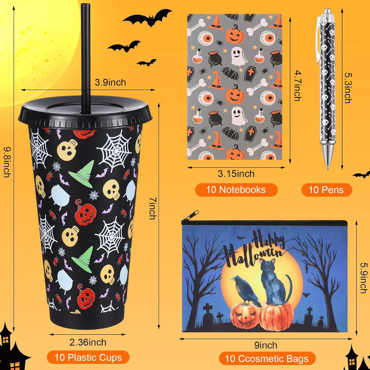 Mimorou 40 Pcs Halloween Party Favors Supplies 10 Set Halloween Party Gifts