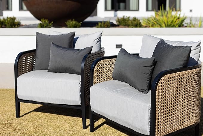 RSH DECOR: Lumbar Throw Pillows Set of 2 | 20” x 12" | All-Weather Spun Fabric - Image 2