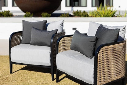 RSH DECOR: Lumbar Throw Pillows Set of 2 | 20” x 12" | All-Weather Spun Fabric - Image 2