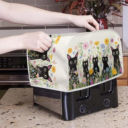 Black Cat Printed Toaster Cover - Image 2