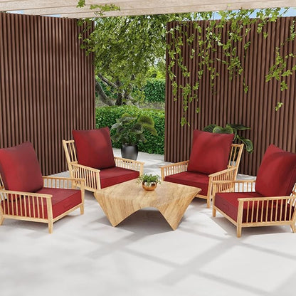 Outdoor Olefin Water-Resistant Deep Seat Cushion Set, Thickened Sofa Chair Pad - Image 8