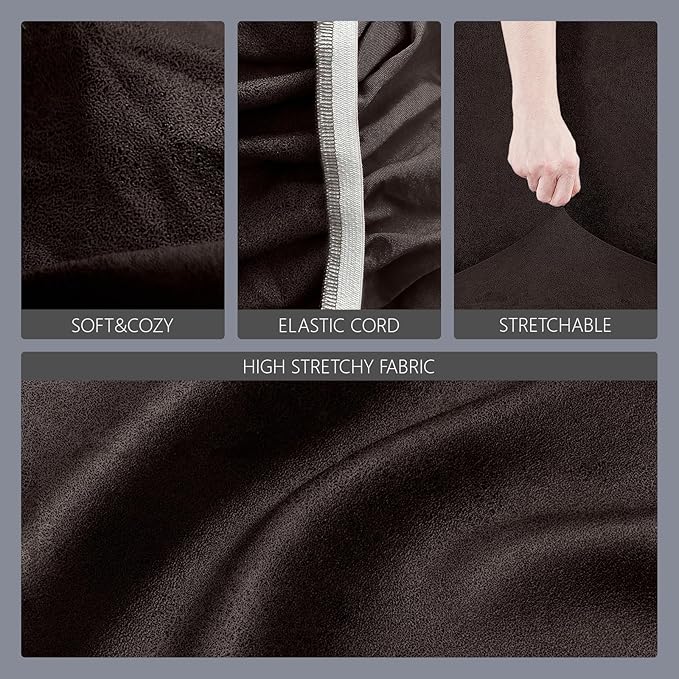 molasofa Leather Like Stretch Futon Slipcover Armless Sofa Cover Furniture - Image 3