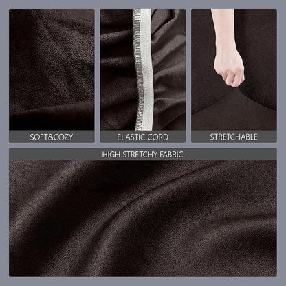 molasofa Leather Like Stretch Futon Slipcover Armless Sofa Cover Furniture - Image 3