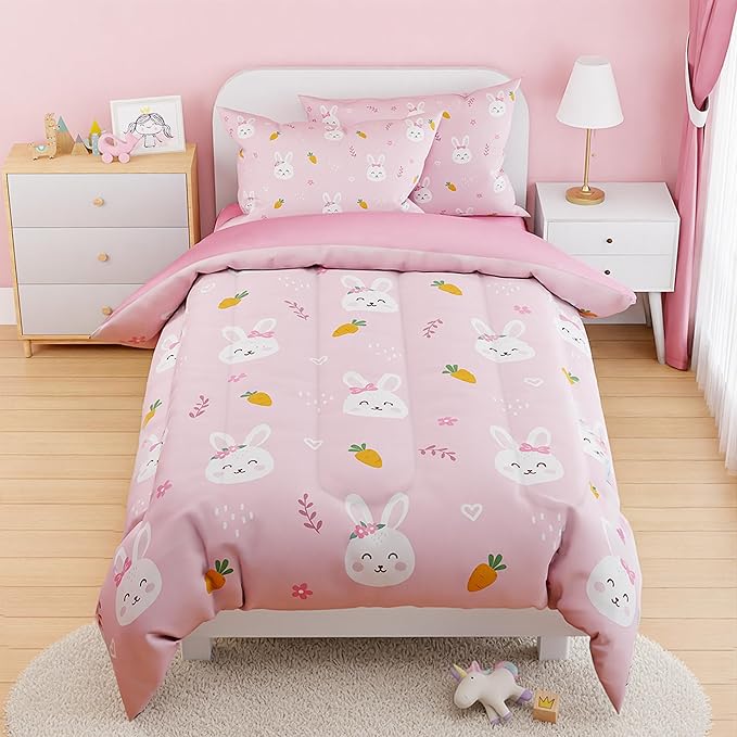 SANDJEST Rabbit Comforter Set Full Size 98x86in by SANDJEST
