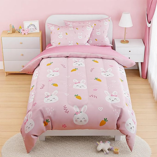 SANDJEST Rabbit Comforter Set Full Size 98x86in by SANDJEST