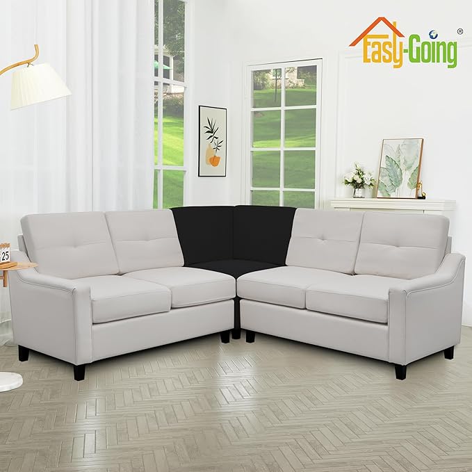 Easy-Going Stretch Sectional Corner Sofa Slipcover 1-Piece Couch Sofa Cover - Image 3
