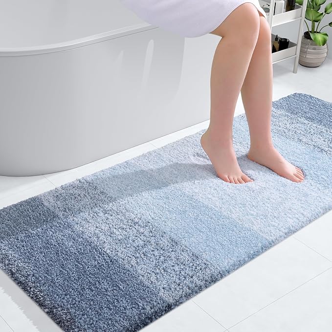 OLANLY Bathroom Runner Rugs 54x24, Extra Soft Absorbent Microfiber Bath Rugs by OLANLY