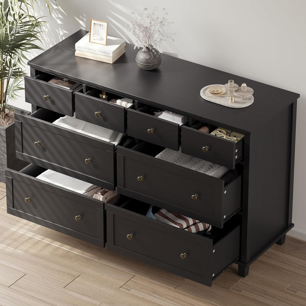Dresser for Bedroom 8 Drawer Wood Dresser 56.3" Wide, Large Storage Ches...