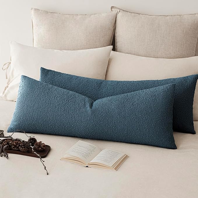 Foindtower Decorative Textured Boucle Throw Pillow Covers Accent Solid Pillow - Image 5