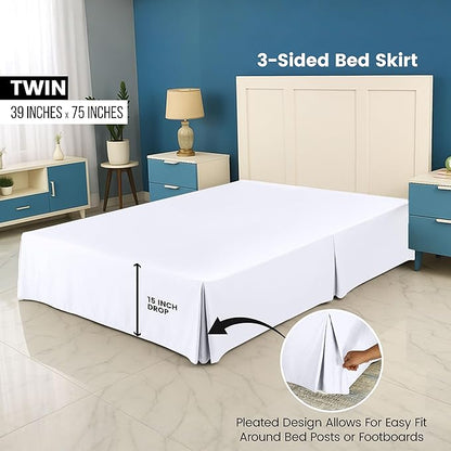 Utopia Bedding Twin Bed Skirt - Image 2