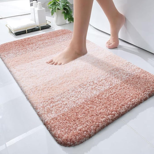 OLANLY Bathroom Rugs Mat 24x16, Extra Soft Absorbent Microfiber Bath Rugs by OLANLY