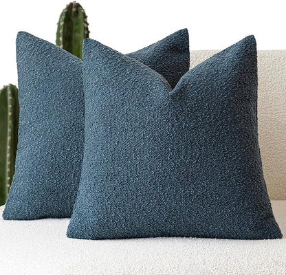 Foindtower Set of 2, Decorative Textured Boucle Throw Pillow Covers Accent by Foindtower