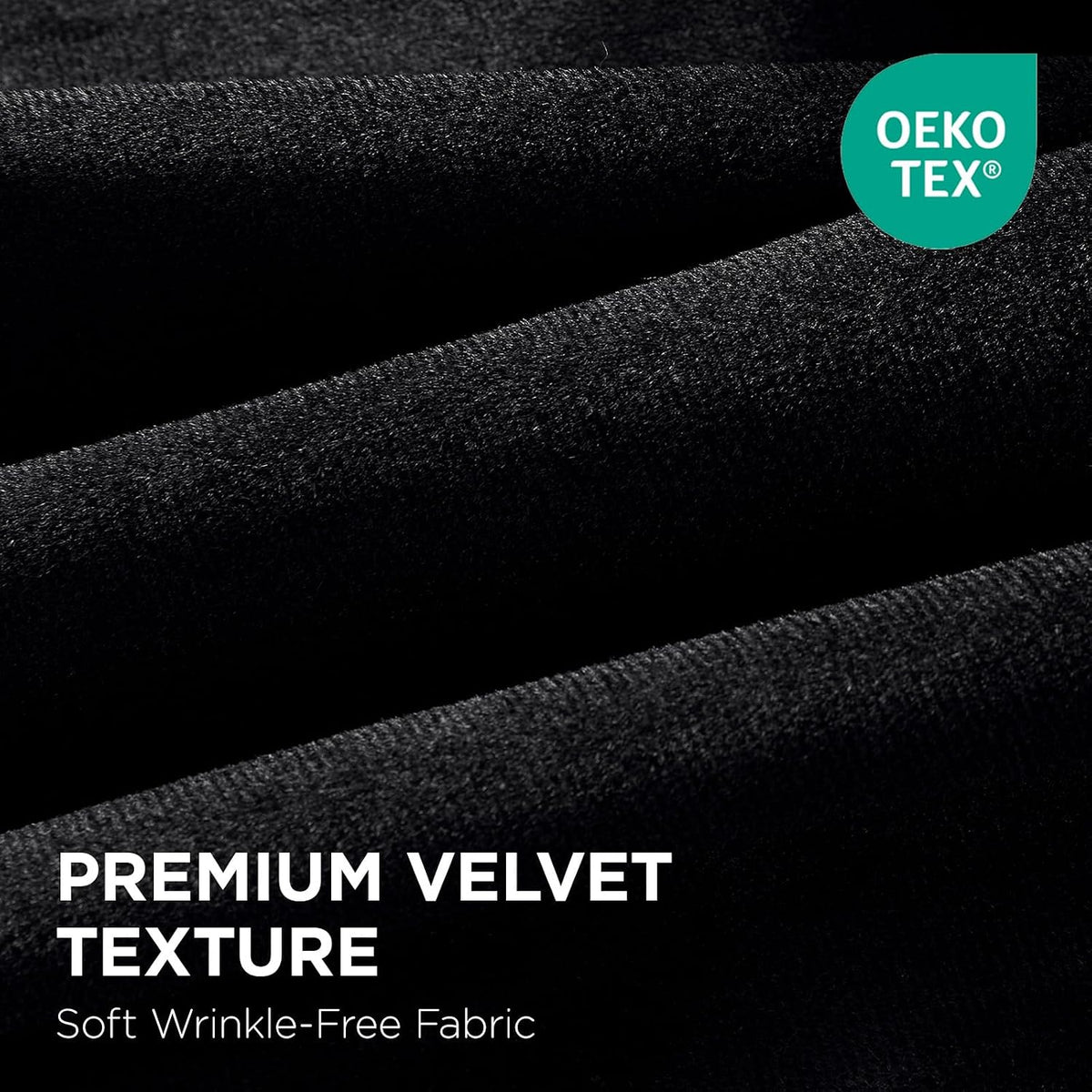 joydeco velvet blackout curtains 84 inch length 2, close-up detail