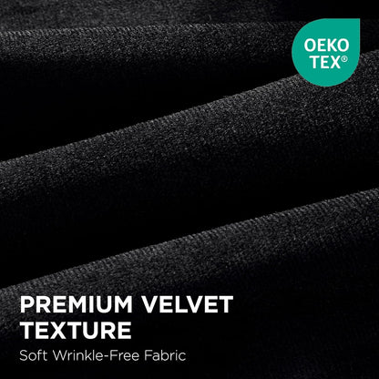 joydeco velvet blackout curtains 84 inch length 2, close-up detail