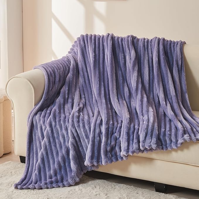 NEWCOSPLAY Super Soft Throw Blanket Lavender Premium Silky Flannel Fleece 3D - Image 3