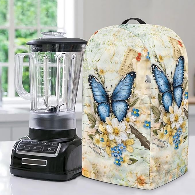 Blender Cover Stand Mixer Covers Boho Floral Butterfly Anti Fingerprint Dust by Unknown