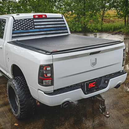 rough country hard roll-up bed cover, front angle view