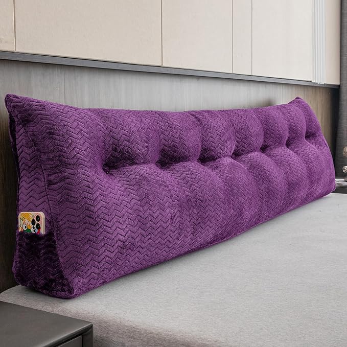 Large Bolster Triangular Headboard Wedge Backrest Positioning Support Bed Rest by ZOEMO