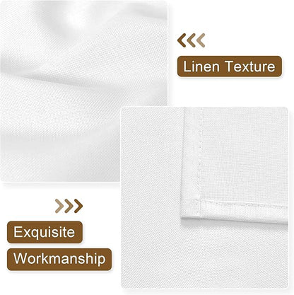 Hiasan White Valance Curtains Light Filtering Rod Pocket Window Valance Curtains - Image 2