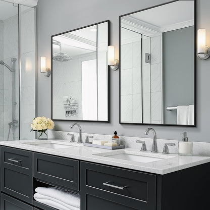 bathroom vanity mirror for wall 2pack 36"x24" bathroom, front angle view
