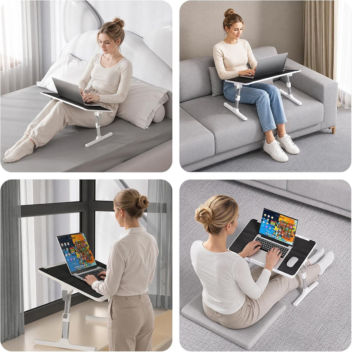 adjustable lap desk, foldable laptop desk for bed, view 9