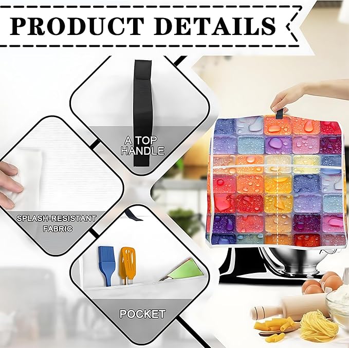 Mixer Dust Cover for 6-8 Qt Stand Mixer, Cloth Cover - Image 3