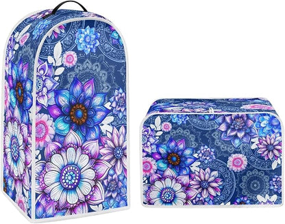 Bright Blossoms Toaster and Blender Cover Set Boho Mandala Floral Small by Pointodoor