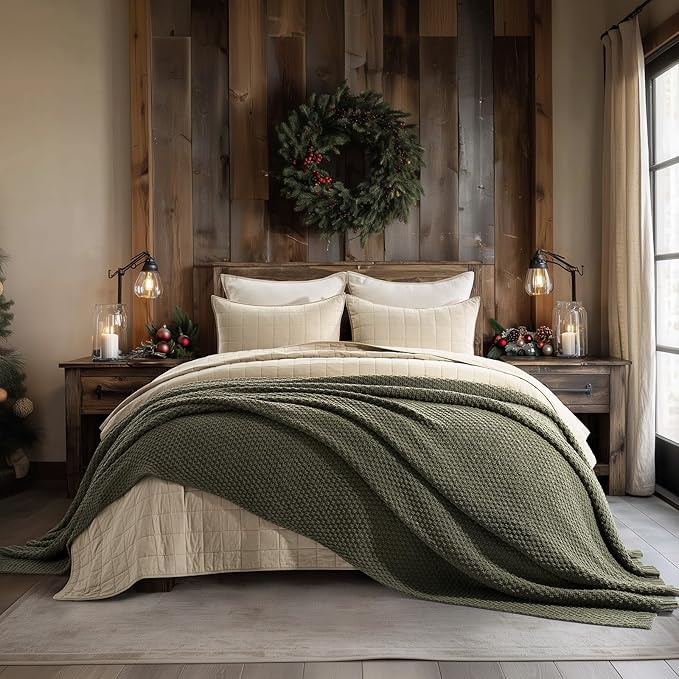 EVERGRACEHOME Chunky Chenille Knit Throw Blanket by EVERGRACEHOME