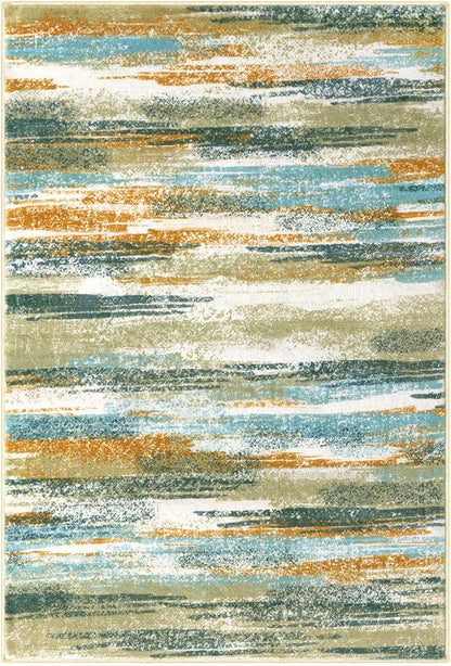 Modern Abstract 8x10 Large Machine Washable Living Room Rug Non-Slip Soft - Image 9