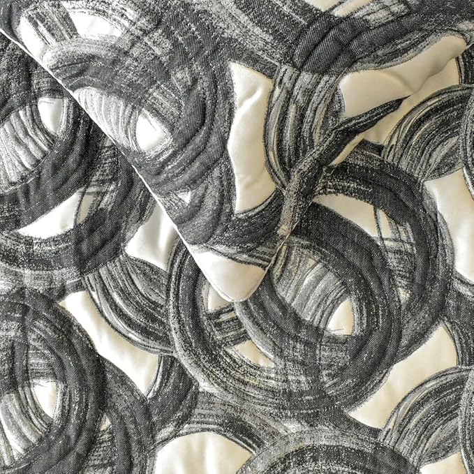 The HomeCentric King/Queen/Twin Black Designer Full 68"x18" Bed Runner - Image 2