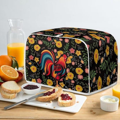 ZFRXIGN Sunflower Chicken Toaster Cover 4 Slice Wide Slot Toaster Rooster Cover - Image 4