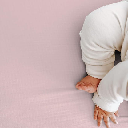 Newton Baby Fitted Mini Crib Sheets | Organic Muslin Cotton, Breathable & Soft - Image 3