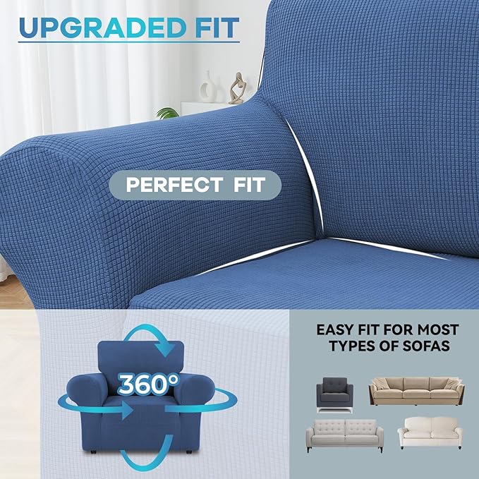 LURKA Stretch Chair Sofa Slipcovers 1 Piece Couch Covers - Image 4