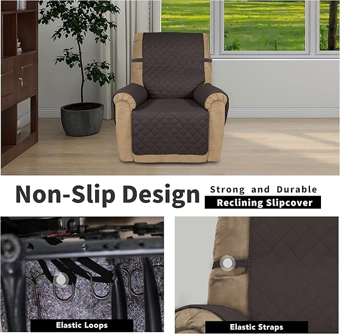 Easy-Going Recliner Chair Slipcover Reversible Sofa Cover Water Resistant Couch - Image 3
