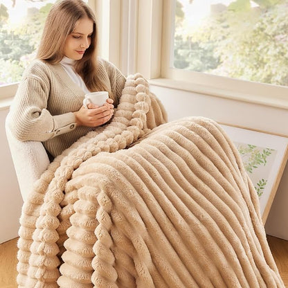 NEWCOSPLAY Super Soft Throw Blanket Brown Premium Silky Flannel Fleece 3D - Image 2
