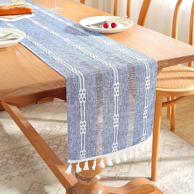 Farmhouse Table Runner, Rustic Cutout Table Runners - Image 2