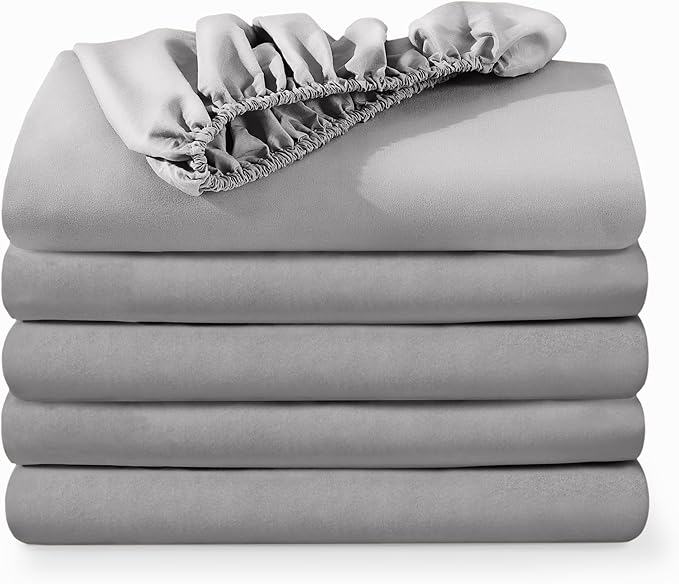 Bare Home 5-Pack Fitted Bottom Ultra-Soft Sheets Queen by BareHome