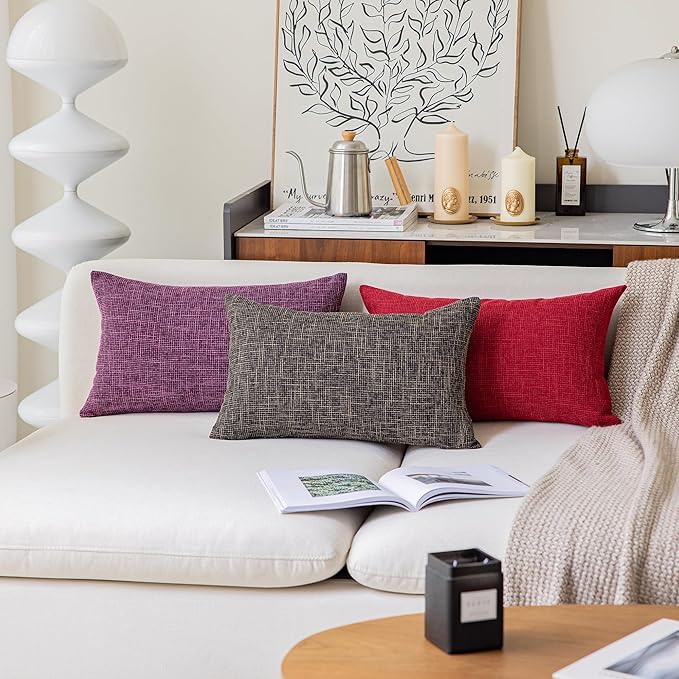 Kevin Textile Star Faux Linen Square Solid Pillow Case - Image 7