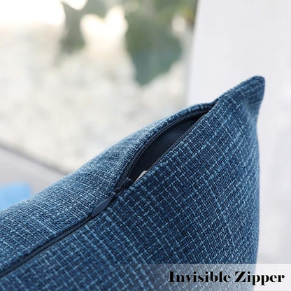 Kevin Textile Pack of 2 Decorative 2 Tone Linen Pillow Covers Cushion Cover - Image 3