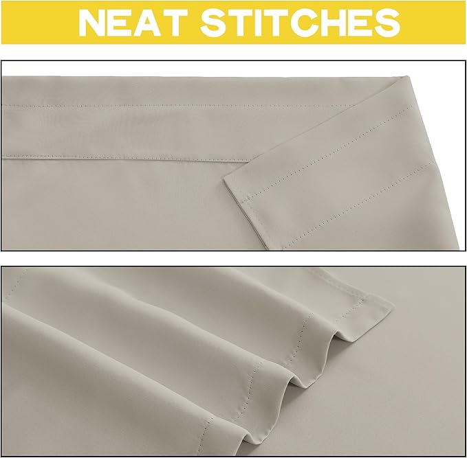 NICETOWN 4 Panels Natural Kitchen Valance - Image 5