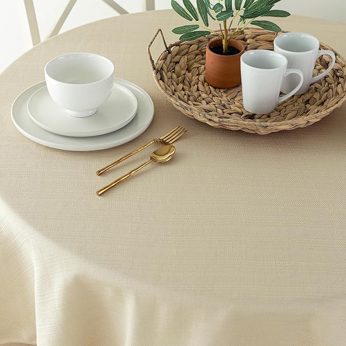 Benson Mills Cameron Textured Fabric Table Cloth, - Image 3