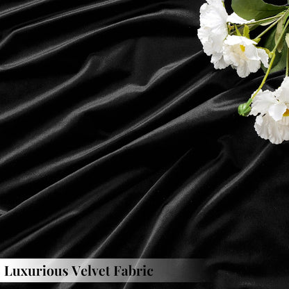 Gothic Black Velvet Rectangle Tablecloth: Halloween Luxury Table Cloth