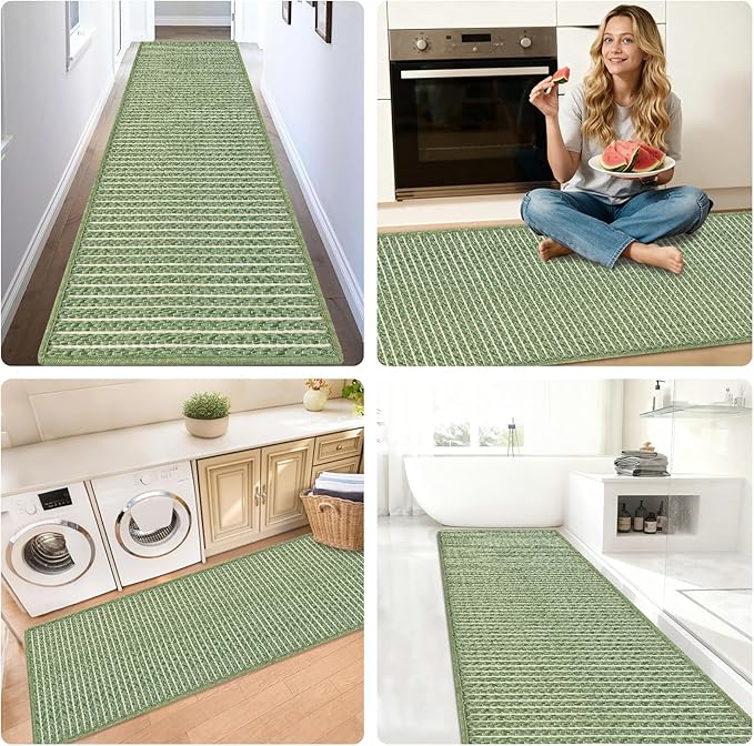 Braided Hallway Runner Rug, Super Absorbent Kitchen Mats - Image 4