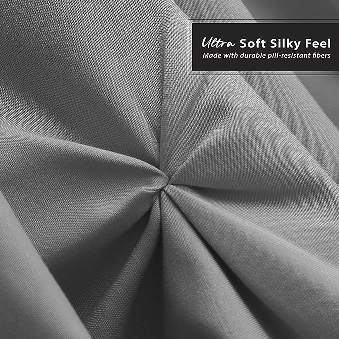 Nestl Dark Grey Bed Skirt Queen Size, Pinch Pleat Queen Bed Skirt, Hotel - Image 5