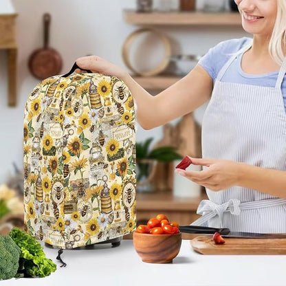 Blender Cover Stand Mixer Covers Sunflower Bee Anti Fingerprint Dust Covers - Image 2