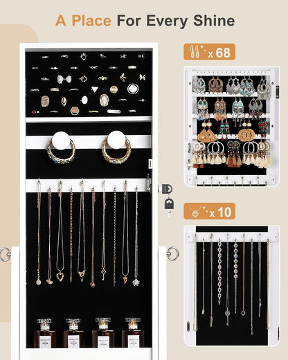 nicetree freestanding jewelry cabinet, full length mirror, moon, package contents