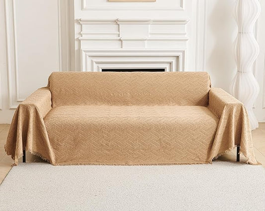 AIVIA Loveseat Cover Sheet Blanket, Woven Reversible Anti Slip Cushion Covers by AIVIAChairCouchSofaCoverThrowBlanket
