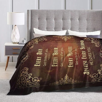 Christian Blanket Religious Throw Blanket Bible verse Quotes Flannel Stuff - Image 4