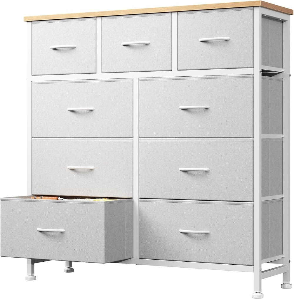 DUMOS 9 Drawer Dresser for Bedroom, Storage Organizer Chest of Drawers