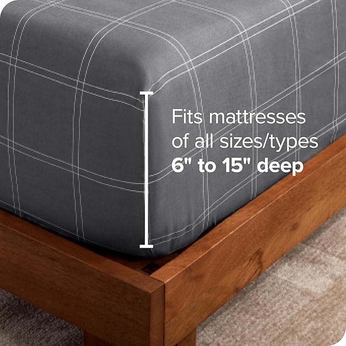 Bare Home Fitted Bottom Sheet Full Size - Image 3